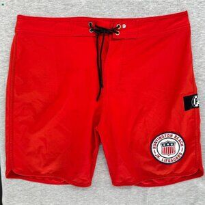 IPD‎ Huntington Beach Jr Lifeguard Mens 32 Red Board Shorts 83 Style Swim